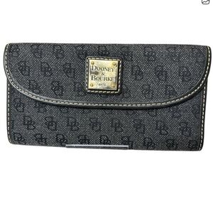 Dooney & Bourke black denim wallet